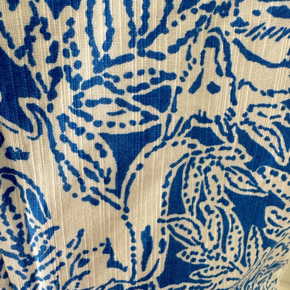 Lilly Pulitzer Sz 14 MELANI SHIFT DRESS Coastal Blue Fancy Feet with White Lace - Picture 12 of 14